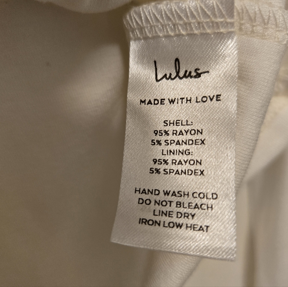 Lulus Long Sleeve Crop Blouse Off-White Size Medium - Picture 9 of 11
